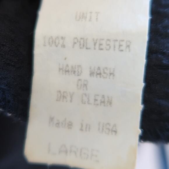 Vintage 80s Unit Black Western Fringe Trim Bodycon Knee Length Dress L - Picture 6 of 6